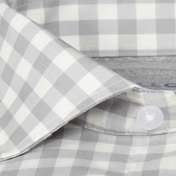 Twillory- Trendsetter- Performance Grey White Gingham- 15.5- M - 32.33 - Picture 2 of 4
